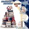 20 Pcs 4th of July 250th Anniversary Patriotic Tiered Tray Decor Set – Rustic USA Flag Wooden Signs for Independence Day, Memorial Day & Labor Day Home Decorations